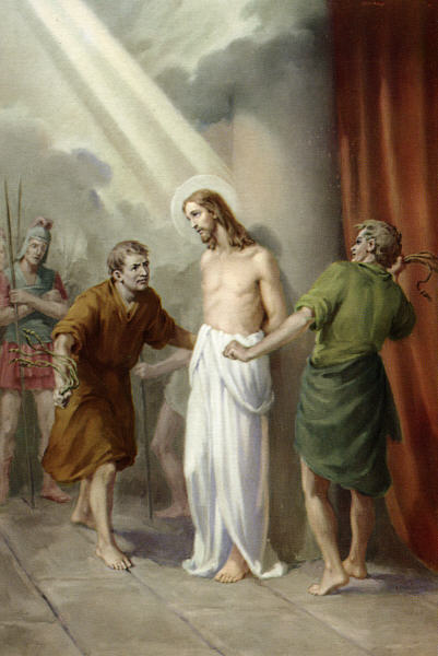 The cruel Scourging of Jesus at the Pillar