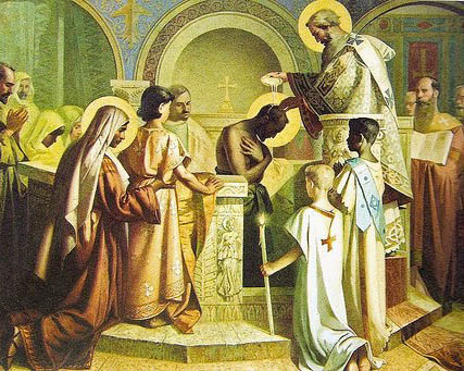St. Ambrose baptizes St. Augustine