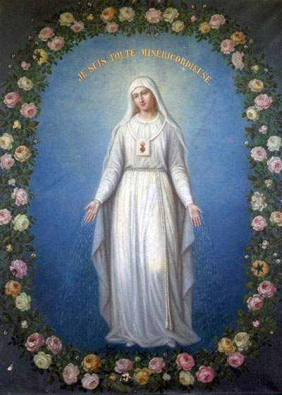 Our Lady Surrounded by a Wreath of Roses