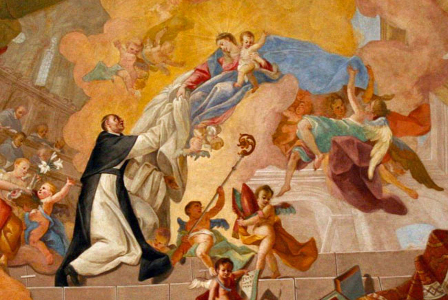 Our Lady gives the Cistercian habit to Blessed Alberic.