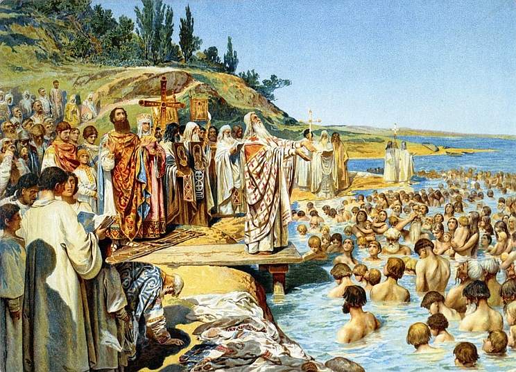 Baptism near Kyiv